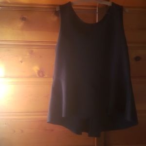 Textured Black Peplum Top